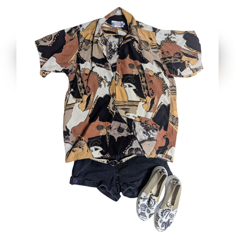 Vintage Abstract Pattern Shirt